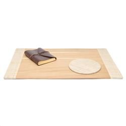 Pigeon and Poodle Koba Coastal Beach Natural Bagor Grass Desk Blotter Mouse Pad Set