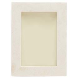 Pigeon And Poodle Bethany Hollywood Regency White Clamshell Picture Frame - 4x6