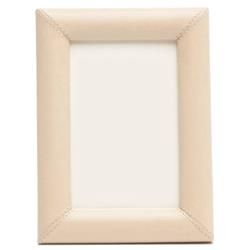 Pigeon And Poodle Eton Modern Classic Cream Leather Picture Frame - 4x6