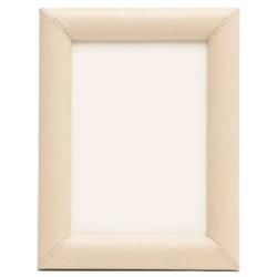 Pigeon And Poodle Eton Modern Classic Cream Leather Picture Frame - 5x7