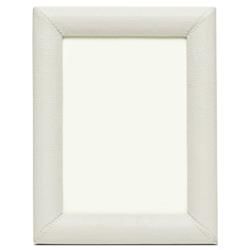 Pigeon And Poodle Eton Modern Classic Light Grey Leather Picture Frame - 5x7