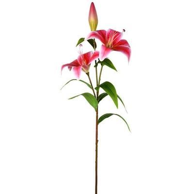 Vickerman 604199 - 33.5" Pink Lily Floral Spray x2 Flowers (FC190679) Home Office Flower Sprays