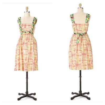 Anthropologie Dresses | Anthropologie Viola Xs 2 Mutli Color Print Dress | Color: Red/Yellow | Size: 2