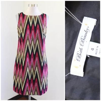 Anthropologie Dresses | Beth Bowley Embroidered Shift Dress | Color: Black/Pink | Size: 4