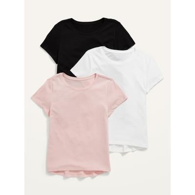 Softest Short-Sleeve Solid T-Shirt 3-Pack for Girls