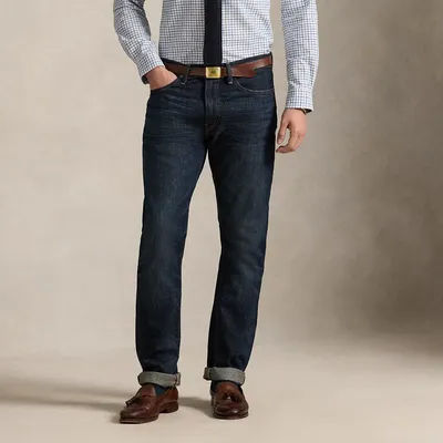 Ralph Lauren Varick Slim Straight Jean in Light Weight Morris - Size 31
