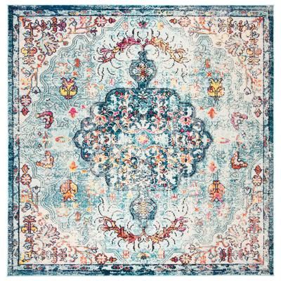 Safavieh Madison Piedad 5' x Square Area Rug, Navy/Light Blue