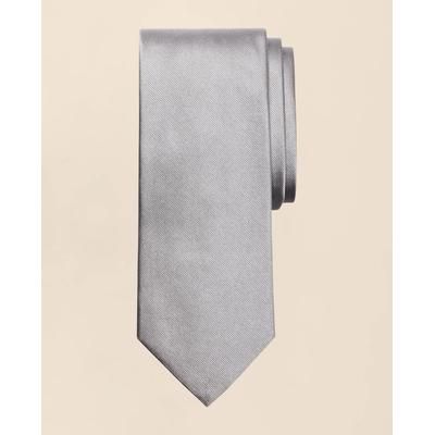 Brooks Brothers Men's Solid Rep Tie | Silver | Size Regular