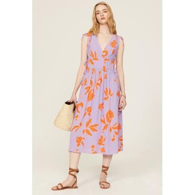 Thakoon x RTR Purple Floral Dress Purple-multicolored-print