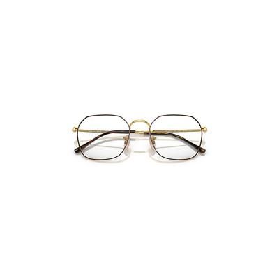 Ray-Ban Jim Optics Eyeglasses Gold Frame Clear Lenses Polarized 53-20