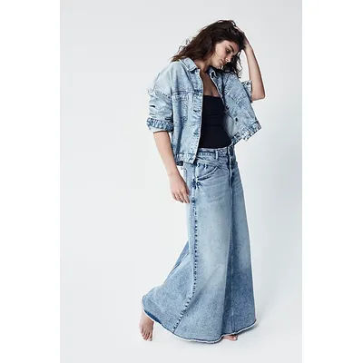 We The Free Come As You Are Denim Maxi Skirt