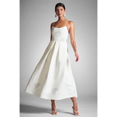 AUDRA DRESS - IVORY/EMBROIDERED FLORAL