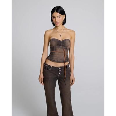 MARC JACOBS Marc Jacobs Detached Waistband Flared Jeans in Brown