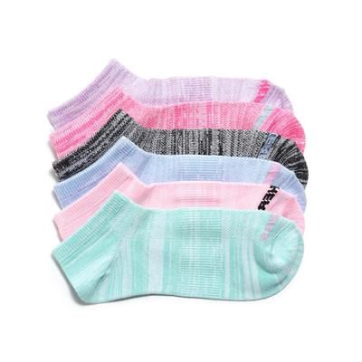 Skechers Comfort Space Dye Kids' No Show Socks 6 Pack | Girl's | Multicolor Pastel | Size M | Socks | Athletic | No Show