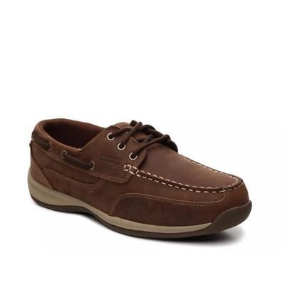 Rockport Works Sailing Club Steel Toe Work Shoe | Men's | Dark Brown | Size 8 | Boat Shoes