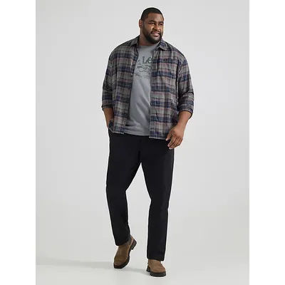 Lee Extreme Motion Relaxed Khaki Pants Black (Size 58 x 30)
