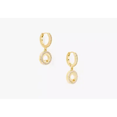Kate Spade Spot The Spade Pave Huggies, gold