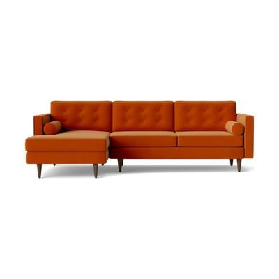 Braxton Sectional Royale Hacienda Left Orange Mid-Century Modern