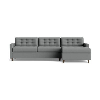 Eliot Sleeper Sofa Sectional Essence Ash Right TEMPUR-Response Memory Foam Gray Mid-Century Modern