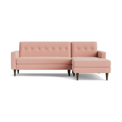 Korver Apartment Sectional Royale Blush Right Pink Mid-Century Modern