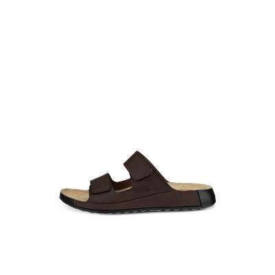 ECCO Cozmo - Men's Nubuck Two - Strap Sandal - Brown