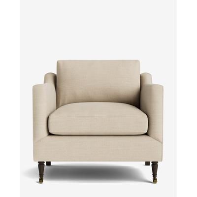 Haverford Upholstered Lounge Chair Linen/Bisque Linen/Chocolate