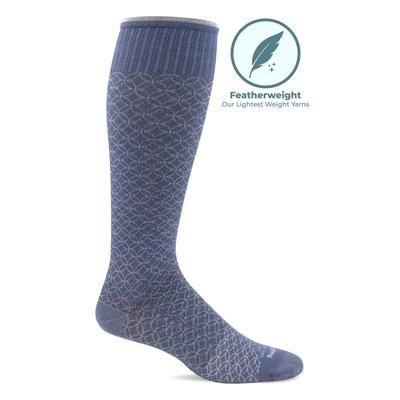 Women's Featherweight Fancy | Moderate Graduated Compression Socks S/M Natural | Lifestyle Compression by Sockwell Socks