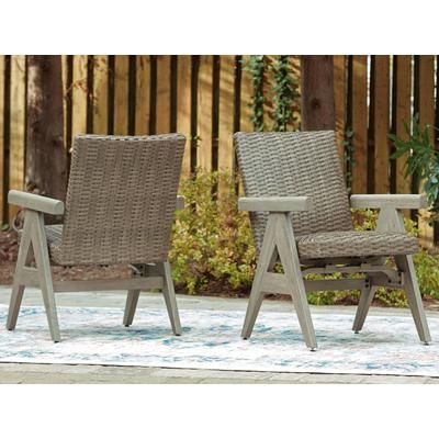 Carisbo Outdoor Rocking Arm Chair (Set of 2), Beige