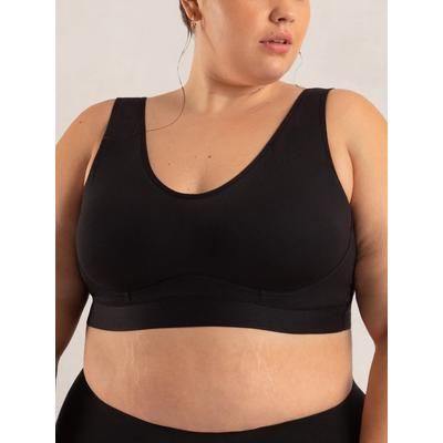Truekind Comfort Cotton Bralette Bra Shapewear Black M