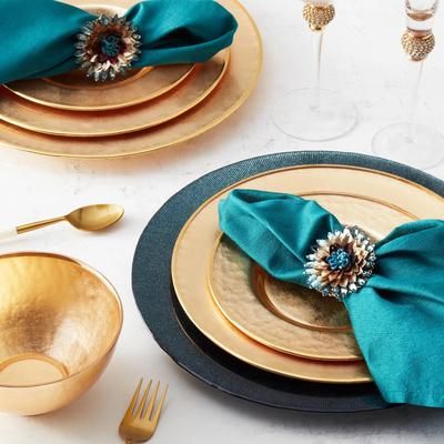 Paramount Dinnerware Sets | Gold | Dinnerware Sets | Z Gallerie | Salad plate - set of 4 | Soda glass