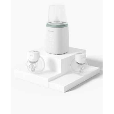 S12 Warmer Bundle: Double S12 Pro Wearable Breast Pump and 6-in-1 Fast Baby Bottle Warmer