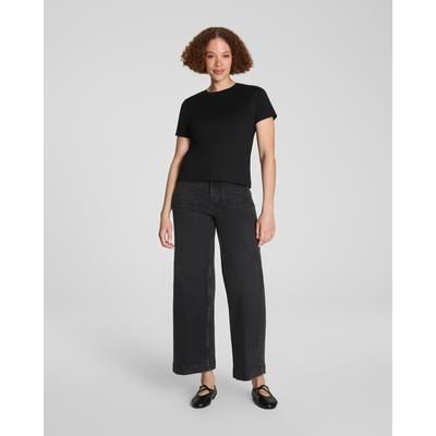 Spanx Women's SPANXshape® Authentic 360 Cropped Wide Leg Jeans with Patch Pockets, Carbon