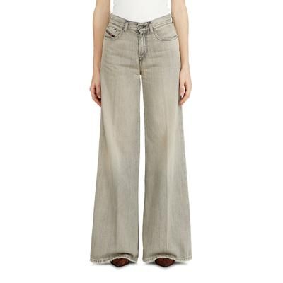 Diesel Flare Jeans Regular Waist 1978 D-Akemi, Grey, Zip fly