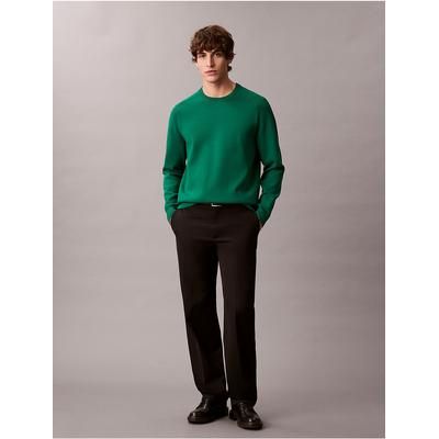 Calvin Klein Men's Tech Knit Crewneck Sweater in Deco Green 72% Viscose/28% Polyester