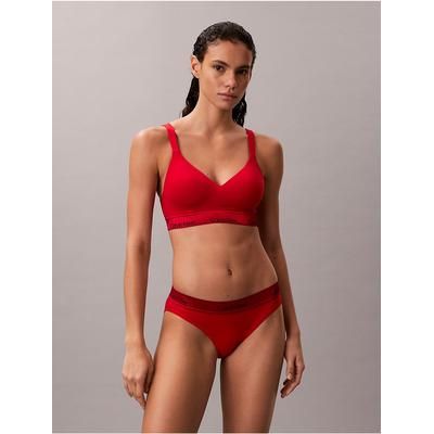 Calvin Klein Women's Icon Cotton Modal Metallic Lift Bralette in Adrenaline Rush 53% Cotton/35% Modal/12% Elastane