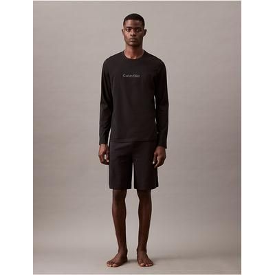 Calvin Klein Men's Terry Lounge Sleep Shorts in Black 98% Cotton/2% Polyester