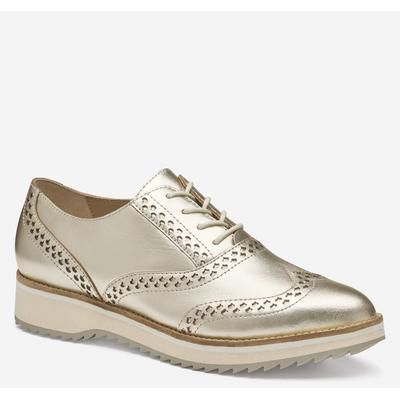 Johnston & Murphy Women's Ulyssa Wingtip - Gold Metallic Sheepskin - Size 11 - M