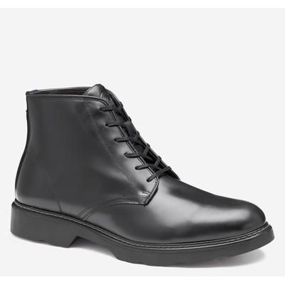 Johnston & Murphy Men's Huxley Plain Toe Derby Boot - Black European Calfskin - Size 8.5 - M