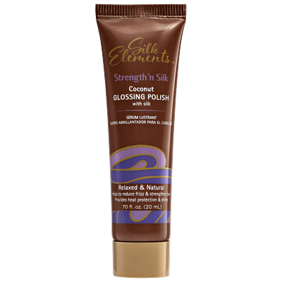Silk Elements Strength ‘n Silk Coconut Glossing Polish Travel Size .7 Oz