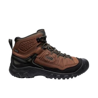 Men's Keen Targhee IV Mid Waterproof Hiking Boots Bison/Black 10(D), Mesh/Leather