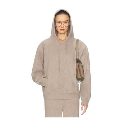 Helsa Saylor Cashmere Knit Hoodie in Taupe. - size XS (also in S, M, XL)