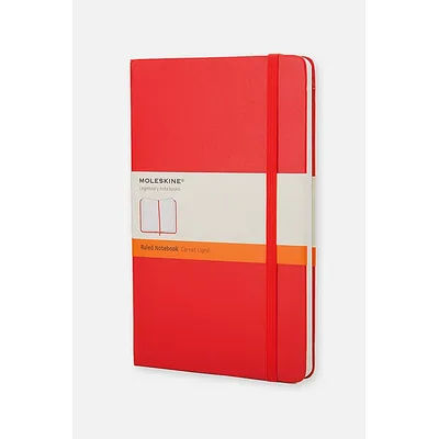 Moleskine Classic Hardcover Ruled Notebook in Scarlet Red at Urban Outfitters