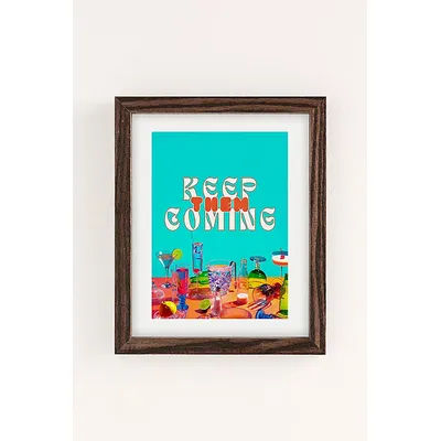 Pepino de Mar Keep Them Coming Art Print in Walnut Wood Frame at Urban Outfitters