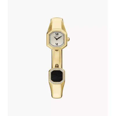Harlow Two-Hand Gold-Tone Stainless Steel Watch Bangle