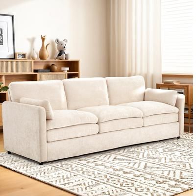 AECOJOY 89 Inch Comfy Sofa Couch for Living Room one_size in White | 13218XCR-LS02