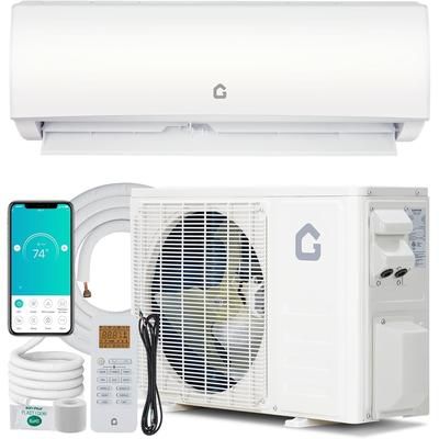 Garvee 11500 BTU Wifi Enabled Mini Split Air Conditioner Heater 17 SEER2 208/230V Inverter Ductless Wall AC Unit with Pre-Charged Condenser Heat Pump