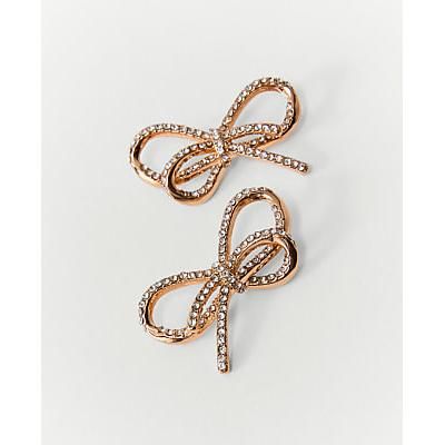 Ann Taylor Pavé Bow Stud Earrings