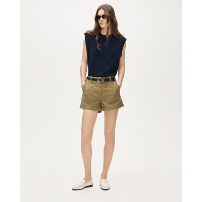 Utility-pocket short in sateen