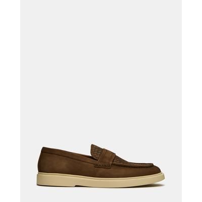 Steve Madden Men's Paul Slip-On Loafers - Brown - Size 10 - Leather