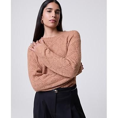 Ann Taylor Petite Pointelle Crew Neck Sweater
